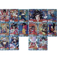 8Pcs/Set Dragon Ball Z GT Checkered Flash Cards Super Saiyan Fierce Fight Goku Gohan Vegeta Game Anime Collection Cards Gift Toy