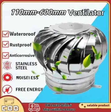 RV Roof Vent Fan 12V 360x360mm 10 Blades Dual Mode Air Inlet Outlet 4 LED  Light