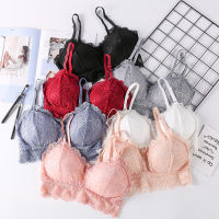 【CW】ใหม่ผู้หญิง Lace Bralette เซ็กซี่ห่อรอบๆชุดชั้นในกับทรวงอก Pad Bra สไตล์เกาหลีเสื้อชั้นในดันทรงไร้สาย Tops 1 1 1 1 1