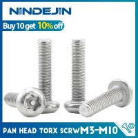 Sekrup Torx Pin-In Kepala Tombol NINDEJIN Tahan Tamper M3 M4 M5 M6 Sekrup Keamanan Anti Maling Baja Tahan Karat untuk Pelat Lisensi