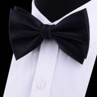 Classic Bow Tie For Man Solid Color Water Proof Double Fold Bowtie Party Wedding Accessories Female Tie Gifts For Man Ties