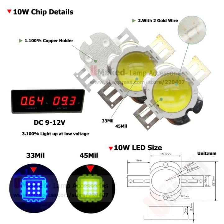 high-power-led-chips-10w-round-60-angle-lens-cob-smd-diode-epistar-45mil-spot-light-chips-ww-w-r-b-g-y-440-for-les-aquarium-tube