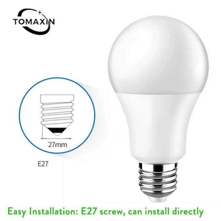 TOMAX 3W 5W 18W 25W LED Global Light Bulbs E27ฐานสกรู Cool Warm White