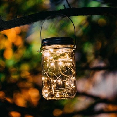 ♘ 3pc/set LED Fairy Light Solar Powered String Lamp Colorful Jar Lid Insert Light Home Garden Decor for Christmas Wedding Dropship