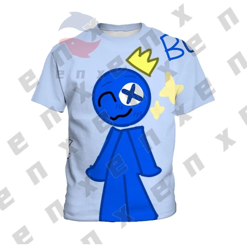 Roblox Rainbow Friends Cartoon Anime Clothes Summer Round Neck  Short-sleeved Printed Men's And Women's T-shirts - Animation  Derivatives/peripheral Products - AliExpress