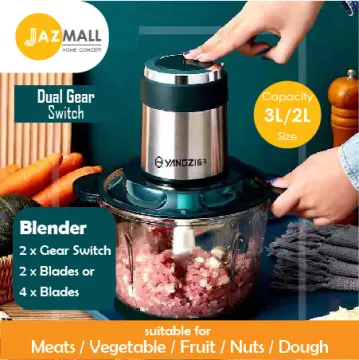 2 Speeds 450W 5L Electric Meat Grinder Kitchen Chopper Stainless Steel