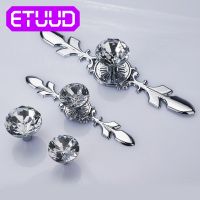 Handles Luxury Cupboard Closet Door Pullers Drawer Knobs Pull Shoebox Glass With Screws Hardware Cabinet