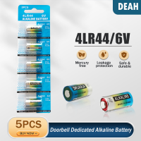 5pcs 4LR44 6V แบตเตอรี่อัลคาไลน์ A544V 4034PX PX28A L1325 544 4A76สำหรับของเล่น bark stopper กล้องนาฬิกา doorbell เซลล์หลัก