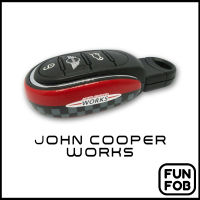 กรอบกุญแจโลหะเข้ารูปแต่ง แบบ Slim ลาย JCW (John Cooper Works)  [สำหรับ Gen3 NEW MINI รุ่น F54/F55/F56/F57/F60] [สินค้าพร้อมส่ง]