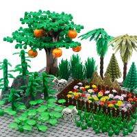 City Figure Accessories Blocks Creative Plants Tree Leaf Flower Grass Castle MOC Bricks Parts Garden Friends Construction Toys