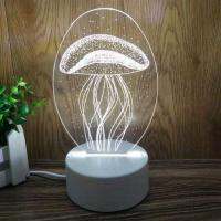 High efficiency Original intelligence Small night light creative cute rabbit energy-saving fantasy mini table lamp jellyfish plug-in cartoon bedroom bedside custom LOGO