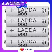 LADDA  แบตเตอรีชาร์จไฟได้ ถ่านชาร์จไฟได้ แบตเตอรีนี้เหมาะสำหรับสินค้าที่มีความจุพลังงานสูง เช่น เครื่องเล่น MP3 กล้องถ่ายรูป ของเล่น ไฟฉาย และอุปกรณ์ควบคุมเกมส์ ขนาด HR03 AAA 1.2 โวลต์ สีขาวชุด4ก้อน ในราคาพิเศษ