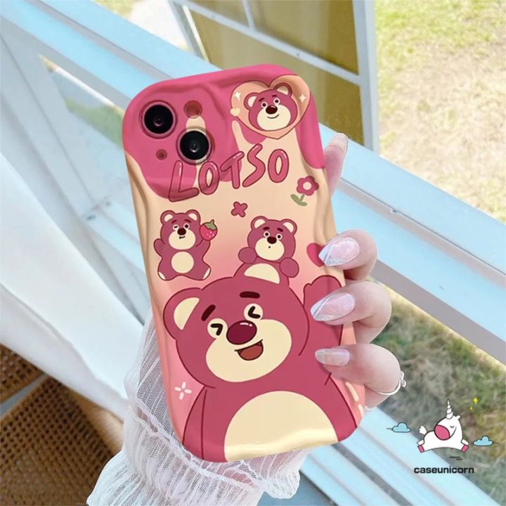 เคสโทรศัพท์มือถือ-tpu-นิ่ม-ปิดด้านหลัง-ลายการ์ตูนหมีพูห์-สตรอเบอร์รี่น่ารัก-สําหรับ-iphone-14-13-12-xr-6-6s-8-7-x-xs-2020