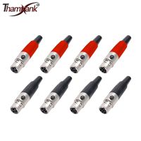 10pcs New Mini XLR 3/4/5/6Pins Female Jack Plug Soldering MIC Cable Wire Connectors Small XLR Socket Microphone Plug Jack