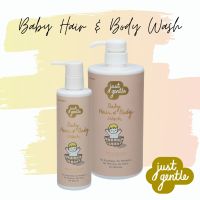 เจลสระผมและอาบน้ำเด็ก เหมาะสำหรับเด็กแรกเกิดขึ้นไป Just Gentle Baby Hair &amp; Body Wash Natural 99%  ด้วยสูตรอ่อนโยนเป็นพิเศษ ส่วนผสมจากธรรมชาติ 99% ไม่ระคายเคืองต่อผิวเด็กแรกเกิด จากส่วนผสมที่ลงตัวของสารสกัดออร์แกนนิคอโรเวร่า