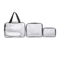 ✉ Travel Transparent Cosmetic Bag Makeup Bag Make Up Organizer Wash Toiletry Kit Case Waterproof PVC Clear Beach Bag Pouch Handbag