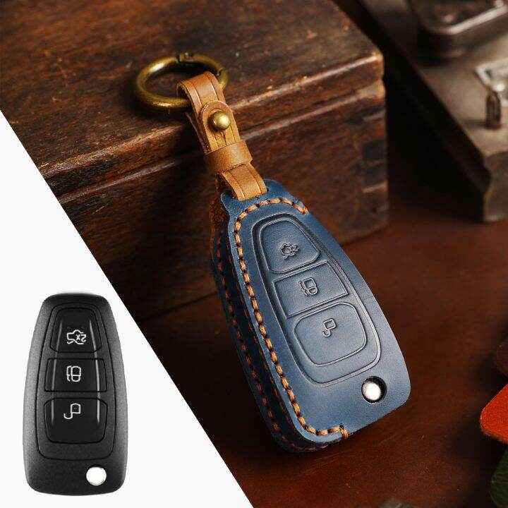 3-buttons-car-key-case-cover-fob-holder-for-ford-mondeo-fiesta-kuga-edge-ranger-st-line-mk2-mk3-focus-ecosport-leather-shell