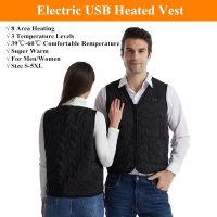 Ladies Comfortable Windproof 8 Area Heating Body USB Heated Vest Heating Waistcoats Thermal Jacket Warmer Cloth