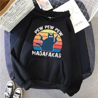 Hoody Personality Letter Cat Clothes Pew Madafakas Printing Mens Hoodies Street Man Pullover Funny Oversized Hoodie MenS Size Xxs-4Xl