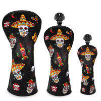 พรีเมี่ยมหนังกอล์ฟ Headcovers น้ำตาล Sku Ll กอล์ฟไดร์เวอร์หัวหน้าปกเย็บปักถักร้อยไดร์เวอร์แฟร์เวย์ไม้ไฮบริดที่มีจำนวนแท็ก