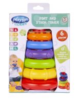 Playgro Sort And Stack Tower ของเล่นห่วงเรียงซ้อน