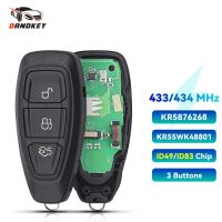 Dandkey รีโมทรถยนต์ KR55WK48801 KR5876268 434/433Mhz ID 49 63ชิปสำหรับ Ford Focus C-Max Mondeo Kuga Fiesta B-Max