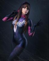 （NEW）ฮาโลวีนผู้ใหญ่เด็ก Venom Gwen Stacy คอสเพลย์เครื่องแต่งกาย Symbiote Superhero Zentai ชุดหญิงสาวผู้หญิงบอดี้สูท