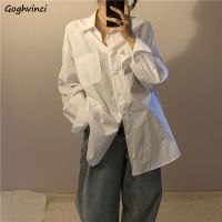 ﹊﹍ Shirt Loose White Korean Style White Shirt Loose Sleeves - Women Solid White Shirts - Aliexpress