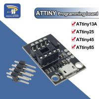 【⊕Good quality⊕】 kougouxu บอร์ดพัฒนา Attiny แบบเสียบได้สำหรับตัวแก้ไขการเขียนโปรแกรม Attiny13a/Attiny25/Attiny45/Attiny85ไมโคร Usb ขั้วต่อไฟฟ้า