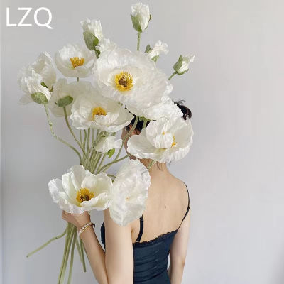 Yumeiren ขนาดใหญ่ดอกไม้เลียนแบบดอกป๊อบปี้เลียนแบบขนาดใหญ่ดอกไม้ประดิษฐ์ลงจอดอุปกรณ์ช่างถ่ายภาพดอกไม้ Lehuilinshen