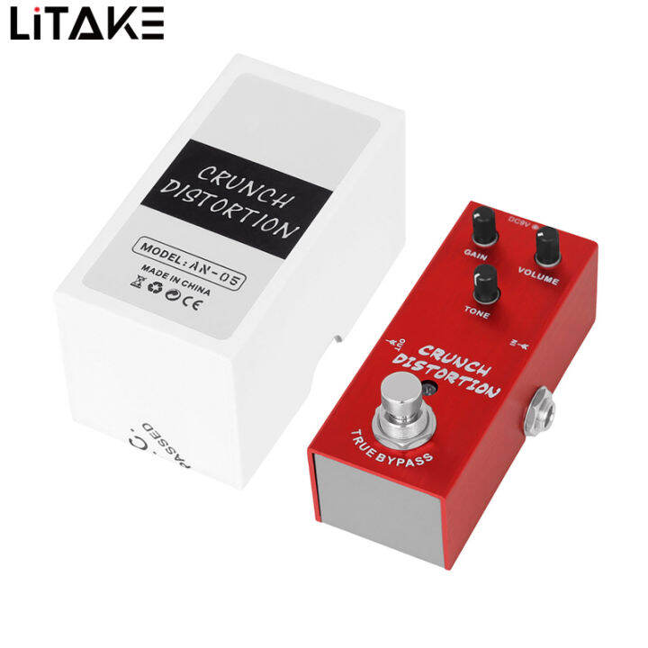 Analog Distortion Pedal Electric Guitar Distortion Effect Pedal True Bypass Full Metal Shell