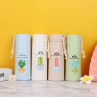 kimi.shop ขวดน้ำลายแคนตัส กระบอกน้ำ ความจุ 450ML น่ารัก เครื่องดื่ม พกพาสะดวก ที่ใส่อาหารและเครื่องดื่ม