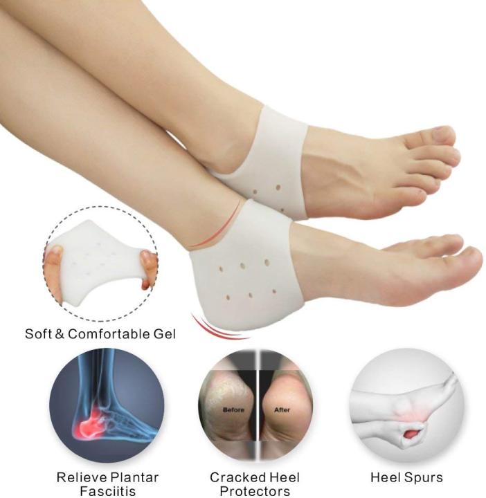 Cheap 1 Pair Silicone Feet Heel Protective Insoles Heel Cushions