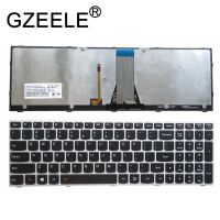 GZEELE US Backlit คีย์บอร์ดสำหรับ Lenovo NSK-BQCBN PK131BJ1B00เงิน5N20H03472 W/แว่นกันแดดกรอบเงิน