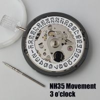 【YF】 Japan Original NH35/NH35A Mechanical Movement With Black Date Window Luxury Automatic Watch Replacement Kit High Precision