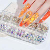 1 ~ 10ชิ้น Ail ตกแต่ง1เซ็ตสีรูปเล็บสติ๊กเกอร์คริสตัล Rhinestone เล็บเครื่องมือเล็บแพทช์อุปกรณ์เล็บ