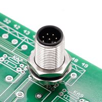 ‘’；【=- PCB Sensor Connector M12 Front Panel Nut Flange Socket M1216 Waterproof Connectors 4 5 8Pin Screw Threaded Coupling Male Female