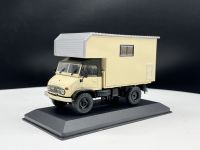 IXO 143 Scale Unimog 404คอลเลกชันและการแสดงโมเดลรถแคมป์ปิ้งโลหะผสมหล่อ