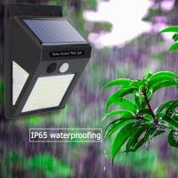6070LED Solar Energy Powered Wall Lights Waterproof Human Motion Induction Outdoor Security Garden Street Wall Lamps