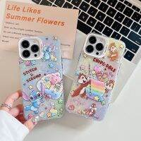 ชิปปักลายการ์ตูนและ Dale Disney เคสโทรศัพท์เคสโทรศัพท์สำหรับ iPhone 6s 7 8 11 12 13 14 Pro ปกหลังแบบเต็มสัตว์น่ารักป้องกันการตก