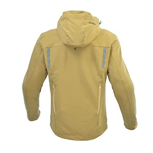 komine-เสื้อแจ็กเก็ตมอเตอร์ไซค์-เสื้อแจ็กเก็ตมอเตอร์ไซแห้งสนิทเสื้อคลุมกันเปื้อนมาตรฐาน-ce-07-159สีเบจ-l