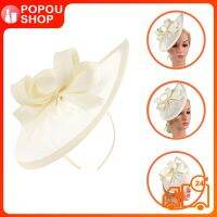 POPOUSHOP Fascinators Hats headdress hat top hat คลิปสำหรับผู้หญิง Tea Party