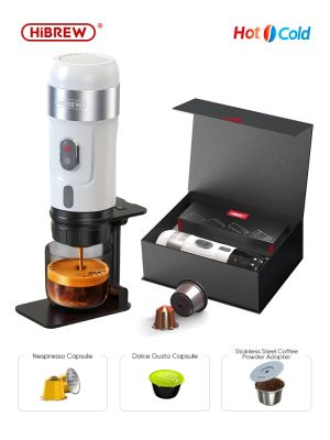 เครื่องชงกาแฟแบบพกพา Hibrew สำหรับรถยนต์ & บ้านเครื่องชงกาแฟ DC12V Expresso พอดีกับ Nexpresso Dolce Pod กาแฟแคปซูลผง H4A