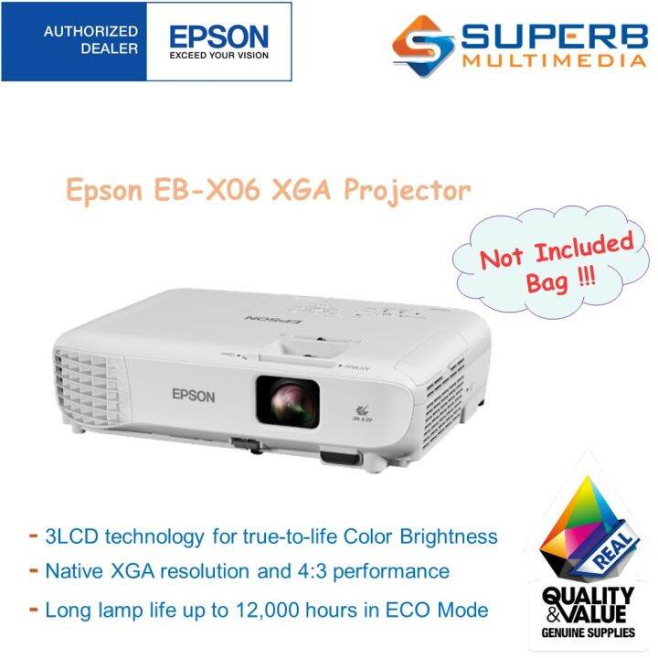 Epson EBX06 Projector [XGA, 3600 lumens,6,000 Lamp Hours] Lazada