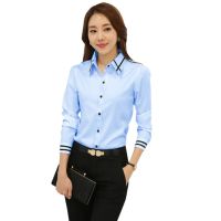 Women Blouses 5XL Plus Size Fashion Shirts Long Sleeve Turn-down Collar Formal Top Elegant Ladies Female Buttons Shirt