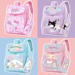 Sanrio Anime Mymelody Kuromi Cinnamoroll Children Backpack Travel Bag  Schoolbag Girls Kindergarten Bookbag Mochila Birthday Gift 