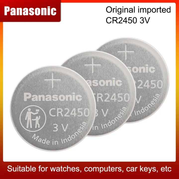 100% Original Panasonic CR2450 CR 2450 3V Lithium Batteries DL2450 ...