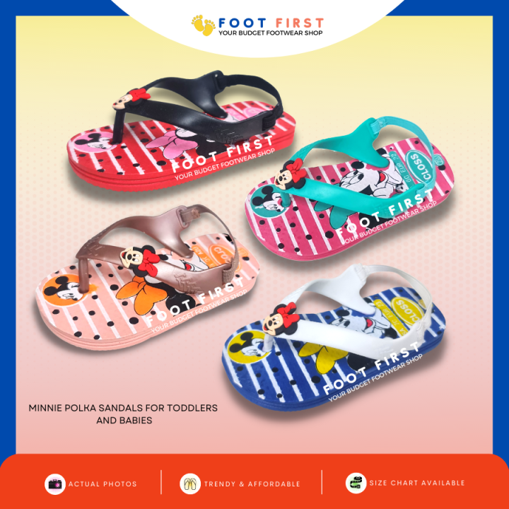 **FOOT FIRST 1924** MINNIE POLKA SANDALS FOR TODDLERS AND BABIES