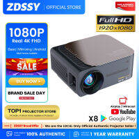 ZDSSY X8โปรเจคเตอร์แบบพกพาเต็ม HD 1080P เข้ากันได้กับ4K 8000ลูเมนสมาร์ททีวี Andtoid 11 OS เครื่องฉายวิดีโอโฮมเธียเตอร์