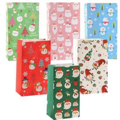 【YF】♈  6PCSChristmas Paper Colorful Snowman/Santa Claus Gifts for Decoration